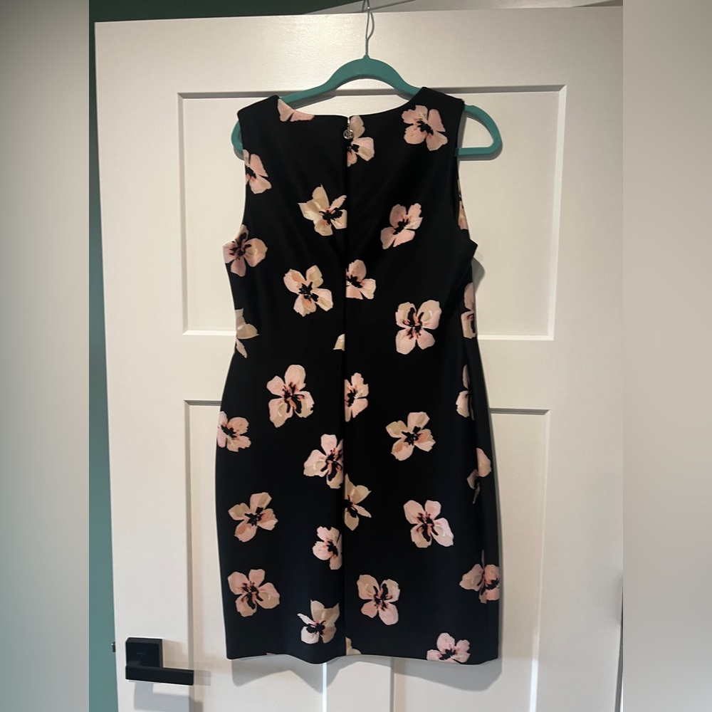Tommy Hilfiger Black and Pink Sleeveless Sheath Mini Dress